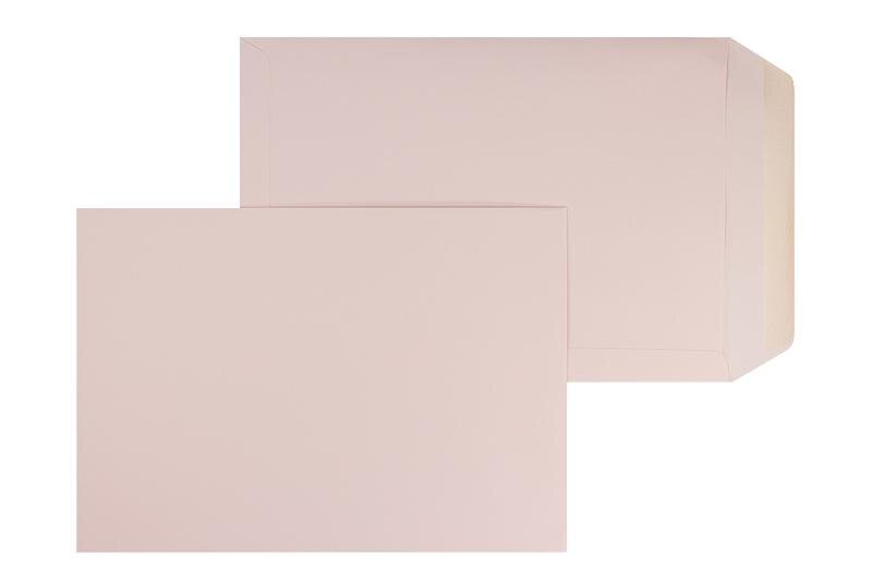 pochettes colorées rose (rose tendre) 220 x 312 mm (din c4) | 120 g/m² offset | sans fenêtre | fermeture gommée | rabat droit | 100 pièces