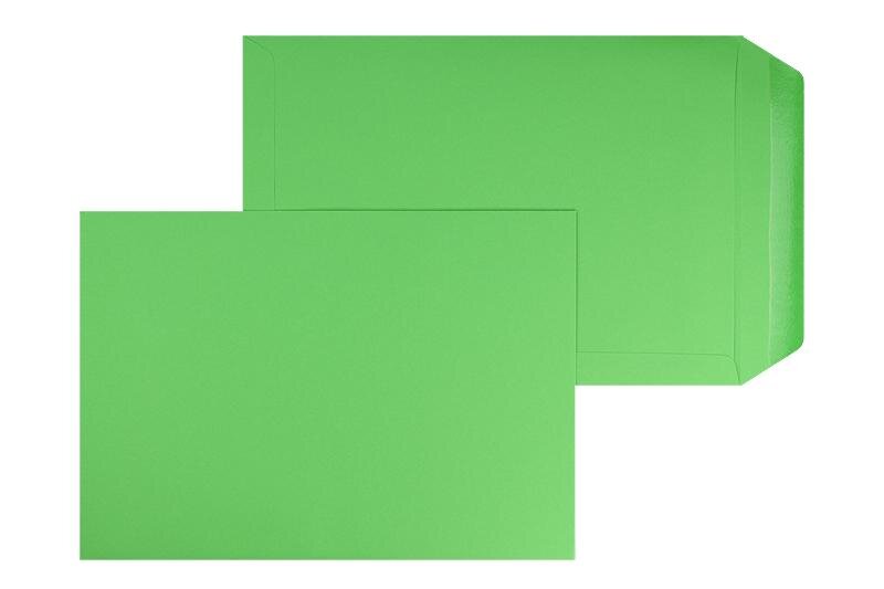 pochettes colorées vert (émeraude) 220 x 312 mm (din c4) | 120 g/m² offset | sans fenêtre | fermeture gommée | rabat droit | 100 pièces