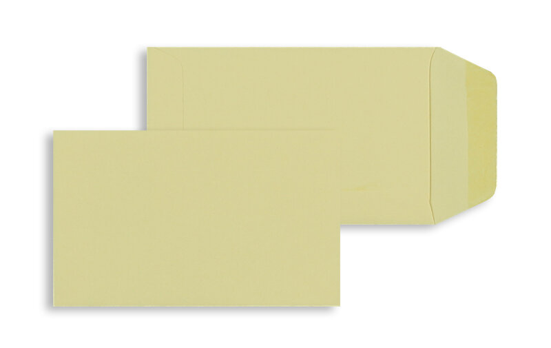pochettes colorées crème (grain) 65 x 105 mm | 120 g/m² offset | sans fenêtre | fermeture gommée | rabat droit | 100 pièces