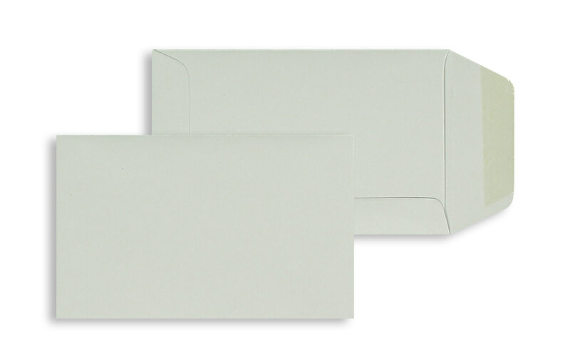 pochettes colorées gris (gris dauphin) 65 x 105 mm | 120 g/m² offset | sans fenêtre | fermeture gommée | rabat droit | 100 pièces