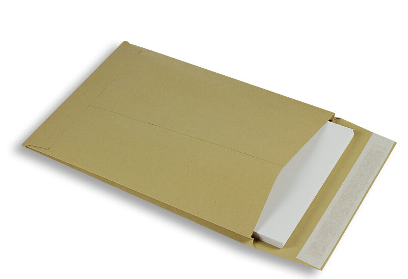 pochettes à rabats colorées marron 250 x 352 x 25 mm (b4) | 140 g/m² natron | sans fenêtre | fermeture adhésive | rabat droit | 125 pièces