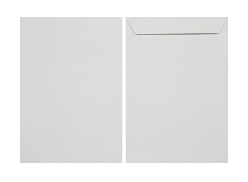 pochettes blanc 250 x 353 mm (b4) | 100 g/m² offset | sans fenêtre | fermeture gommée | rabat droit | 250 pièces