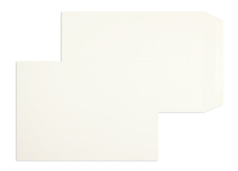 pochettes blanc 250 x 353 mm (b4) | 120 g/m² natron | sans fenêtre | fermeture gommée | rabat droit | 250 pièces