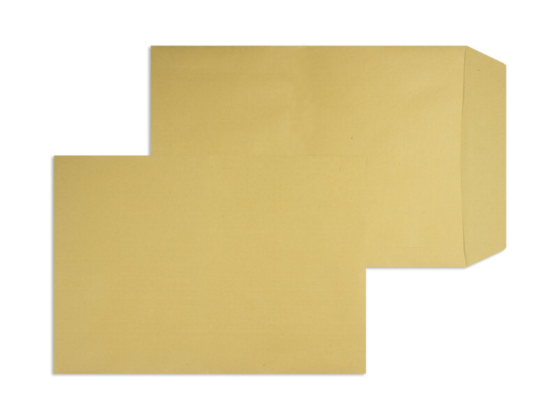 pochettes colorées marron 250 x 353 mm (b4) | 130 g/m² natron | sans fenêtre | non gommée | rabat droit | 250 pièces