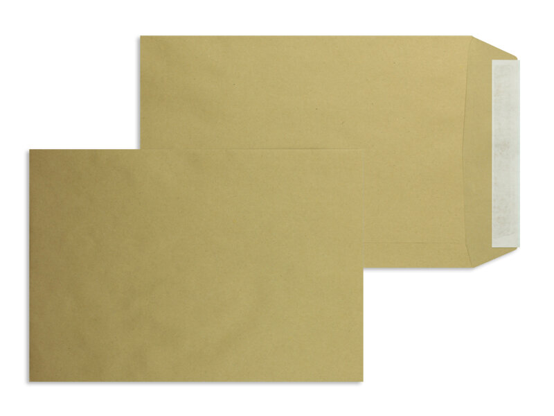 pochettes colorées marron 176 x 250 mm (b5) | 90 g/m² natron | sans fenêtre | fermeture adhésive | rabat droit | 500 pièces
