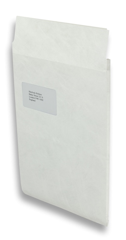 pochettes à rabats blanc 229 x 324 x 20 mm (c4) | 54 g/m² tyvek (indéchirable) | avec fenêtre | fermeture adhésive | rabat droit | 100 pièces