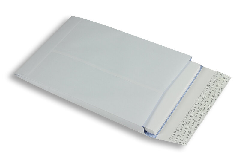 pochettes à rabats blanc 229 x 324 x 25 mm (c4) | 125 g/m² enduro (indéchirable) | sans fenêtre | fermeture adhésive | rabat droit | 100 pièces