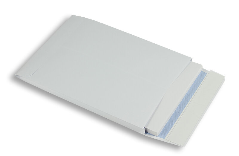 pochettes à rabats blanc 229 x 324 x 25 mm (c4) | 140 g/m² offset | avec fenêtre | fermeture adhésive | rabat droit | 125 pièces