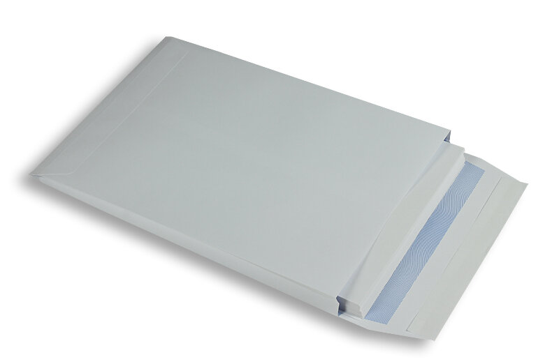pochettes à rabats blanc 229 x 324 x 25 mm (c4) | 150 g/m² recycling | sans fenêtre | fermeture adhésive | rabat droit | 125 pièces
