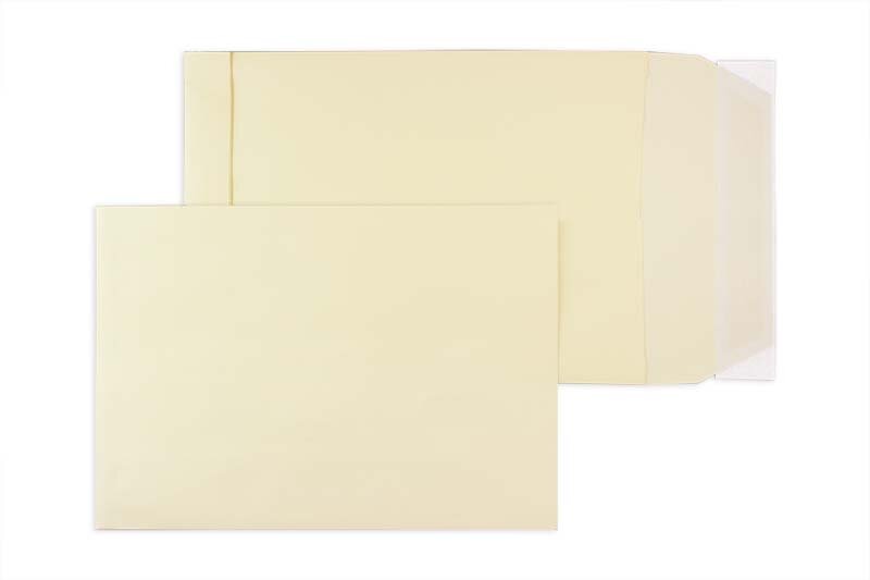 pochettes à rabats colorées crème (pastel crème) 229 x 324 x 25 mm (c4) | 140 g/m² lisse | sans fenêtre | fermeture adhésive | rabat droit | 125 pièces