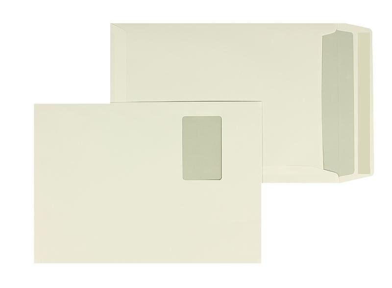 pochettes blanc 229 x 324 mm (c4) | 120 g/m² colambo lisse | avec fenêtre | fermeture adhésive | rabat droit | 250 pièces