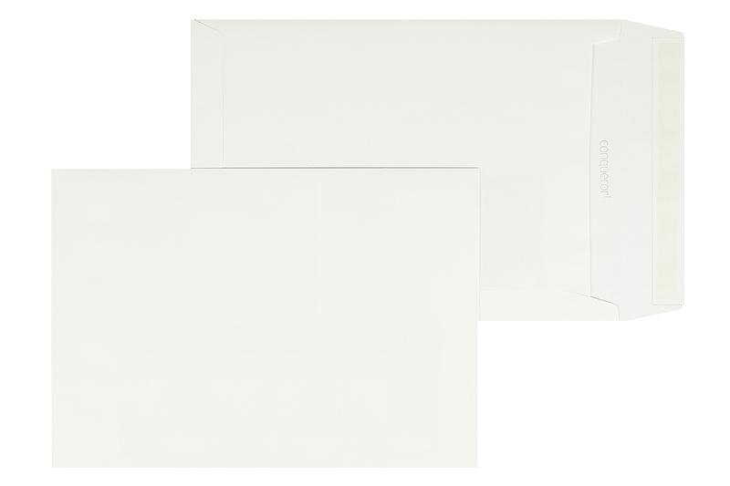 pochettes blanc 229 x 324 mm (c4) | 120 g/m² conqueror texture | sans fenêtre | fermeture adhésive | rabat droit | 250 pièces