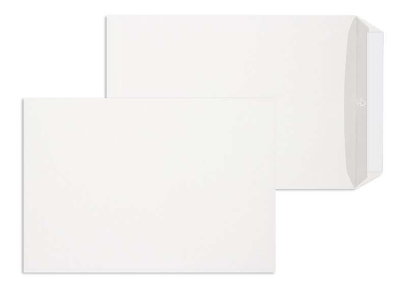 pochettes blanc 229 x 324 mm (c4) | 120 g/m² munken polar | sans fenêtre | fermeture adhésive | rabat droit | 250 pièces