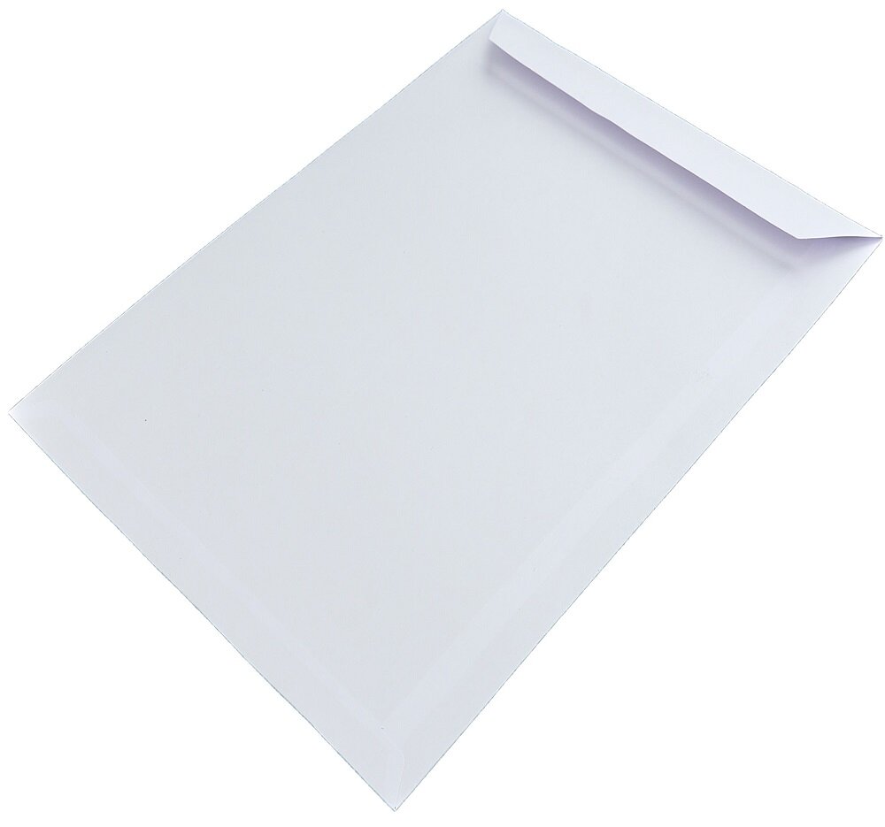 pochettes blanc 229 x 324 mm (c4) | 120 g/m² offset | sans fenêtre | fermeture adhésive | rabat droit | 250 pièces