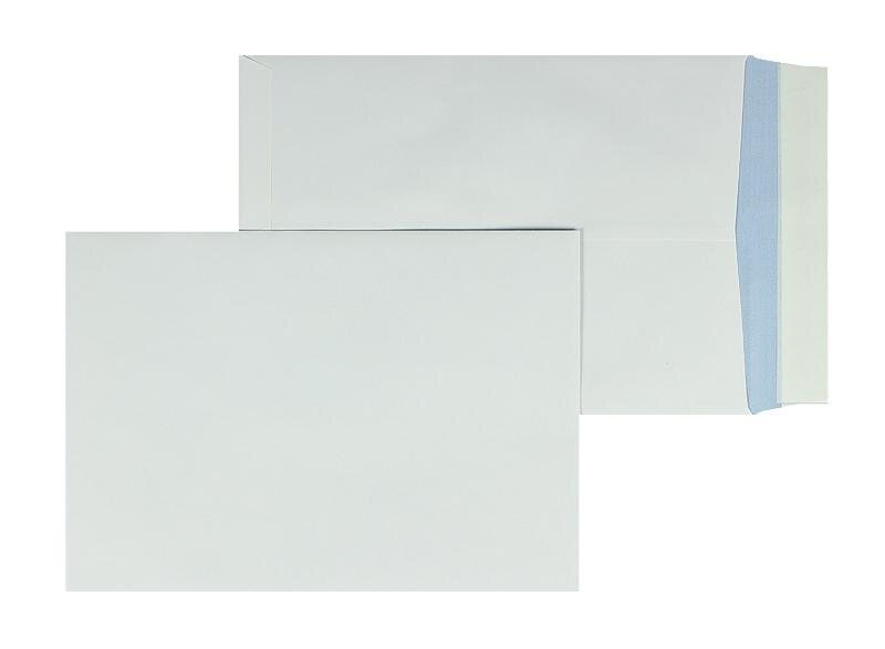 pochettes blanc 229 x 324 mm (c4) | 125 g/m² enduro (indéchirable) | sans fenêtre | fermeture adhésive | rabat droit | 125 pièces