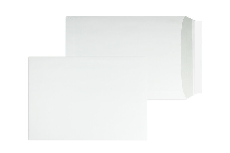 pochettes blanc 229 x 324 mm (c4) | 90 g/m² offset | sans fenêtre | fermeture adhésive | rabat droit | 250 pièces