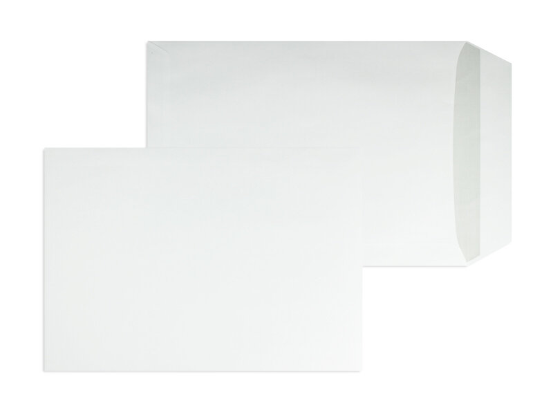 pochettes blanc 229 x 324 mm (c4) | 90 g/m² offset | sans fenêtre | fermeture autocollante | rabat droit | 250 pièces