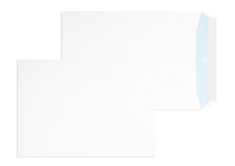 pochettes blanc (blanc d'hiver) 229 x 324 mm (c4) | 100 g/m² lonajet | sans fenêtre | fermeture adhésive | rabat droit | 250 pièces