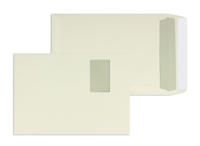 pochettes blanc (glacier) 229 x 324 mm (c4) | 120 g/m² colambo lisse | avec fenêtre | fermeture adhésive | rabat droit | 250 pièces