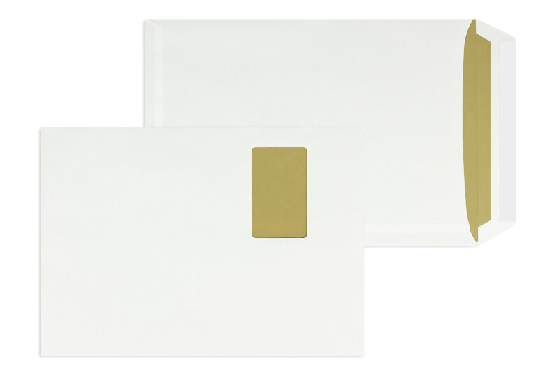 pochettes colorées crème 229 x 324 mm (c4) | 90 g/m² biotop 3 | avec fenêtre | fermeture adhésive | rabat droit | 250 pièces