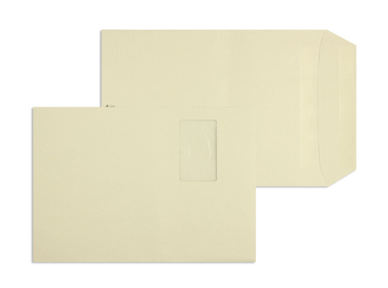 pochettes colorées gris 229 x 324 mm (c4) | 120 g/m² recycling | avec fenêtre | fermeture autocollante | rabat droit | 250 pièces