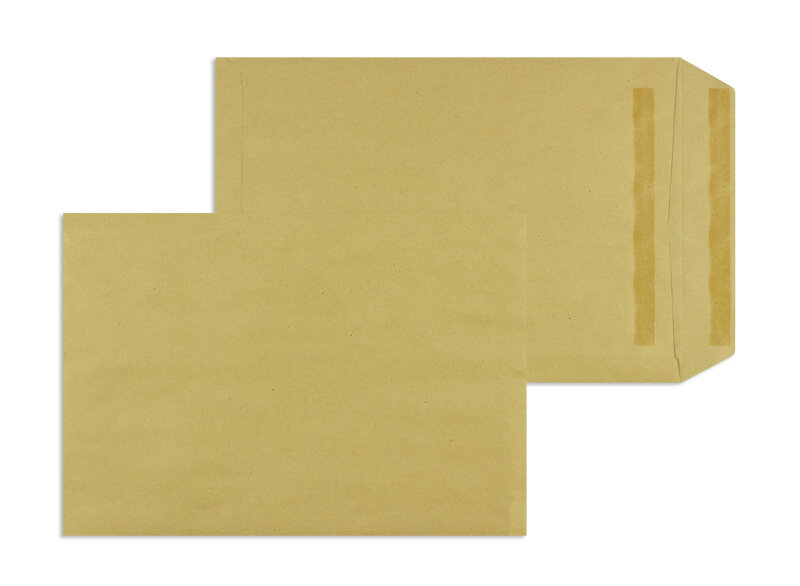 pochettes colorées marron 229 x 324 mm (c4) | 80 g/m² natron | sans fenêtre | fermeture autocollante | rabat droit | 250 pièces