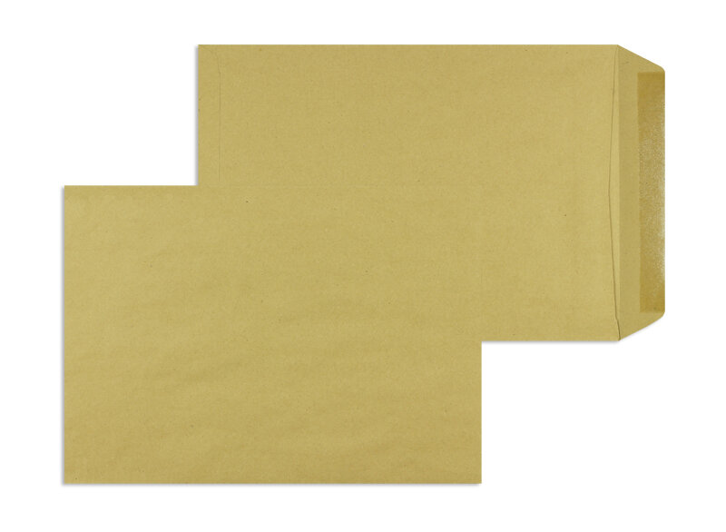 pochettes colorées marron 229 x 324 mm (c4) | 80 g/m² natron | sans fenêtre | fermeture gommée | rabat droit | 250 pièces