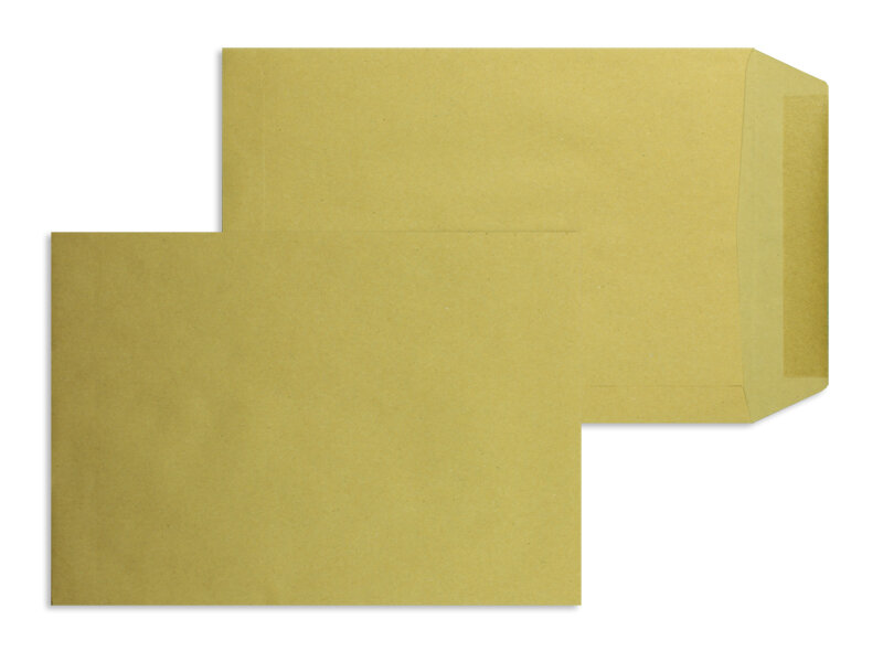 pochettes colorées marron 229 x 324 mm (c4) | 90 g/m² natron | sans fenêtre | fermeture gommée | rabat droit | 250 pièces