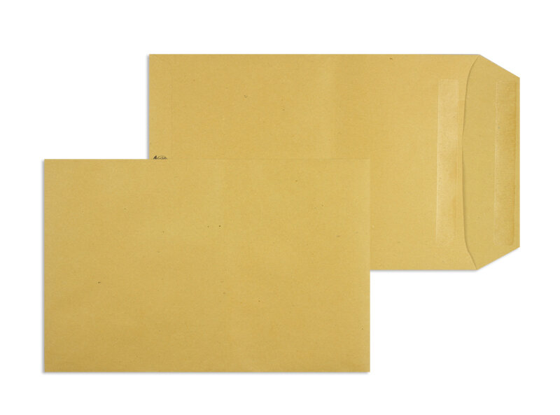 pochettes colorées marron 229 x 324 mm (c4) | 90 g/m² recycling | sans fenêtre | fermeture autocollante | rabat droit | 250 pièces