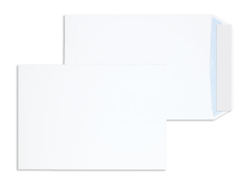 pochettes blanc 162 x 229 mm (c5) | 125 g/m² enduro (indéchirable) | sans fenêtre | fermeture adhésive | rabat droit | 125 pièces