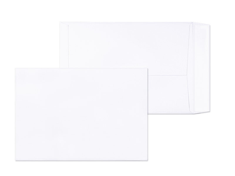 pochettes blanc 162 x 229 mm (c5) | 210 g/m² offset | sans fenêtre | fermeture adhésive | rabat droit | 250 pièces