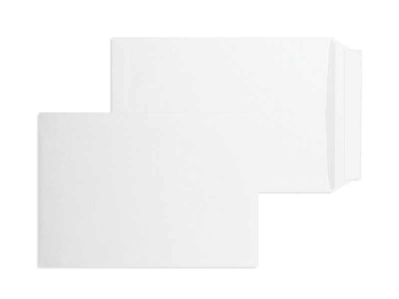 pochettes blanc 162 x 229 mm (c5) | 90 g/m² offset | sans fenêtre | fermeture adhésive | rabat droit | 500 pièces