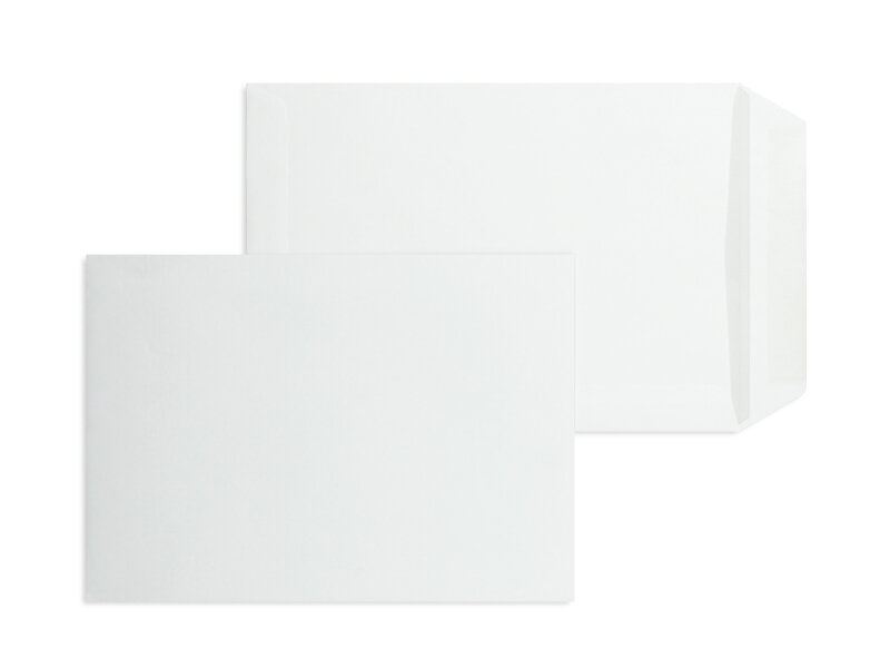 pochettes blanc 162 x 229 mm (c5) | 90 g/m² offset | sans fenêtre | fermeture gommée | rabat droit | 500 pièces