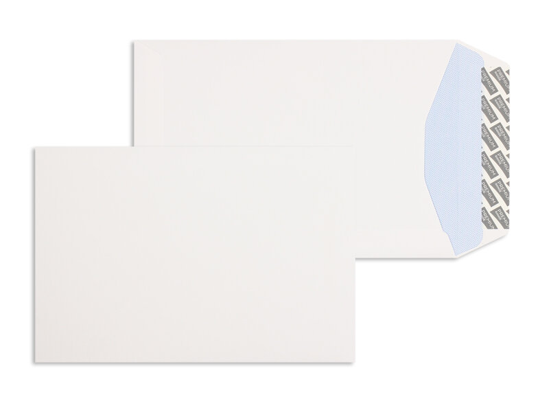 pochettes blanc (blanc d'hiver) 162 x 229 mm (c5) | 120 g/m² offset | sans fenêtre | fermeture adhésive | rabat droit | 500 pièces
