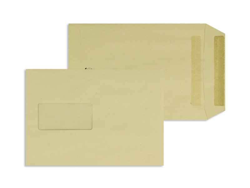 pochettes colorées gris 162 x 229 mm (c5) | 80 g/m² recycling | avec fenêtre | fermeture autocollante | rabat droit | 500 pièces