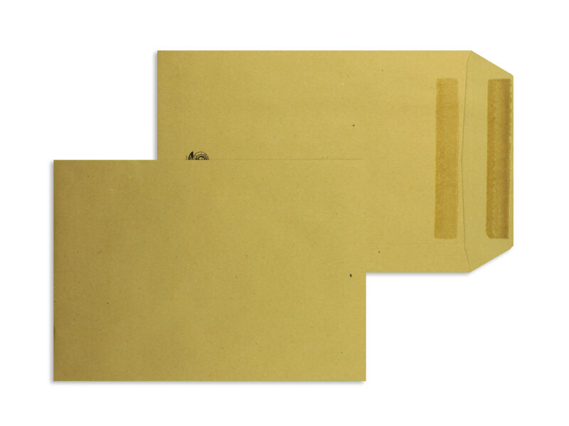 pochettes colorées marron 162 x 229 mm (c5) | 90 g/m² recycling | sans fenêtre | fermeture autocollante | rabat droit | 500 pièces