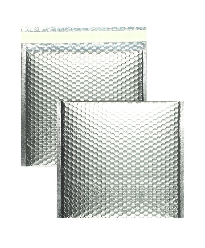 enveloppes à bulles colorées argent 270 x 290 mm | 180 my pochettes à bulles métalliques - mates | sans fenêtre | fermeture adhésive | rabat droit | 10 pièces