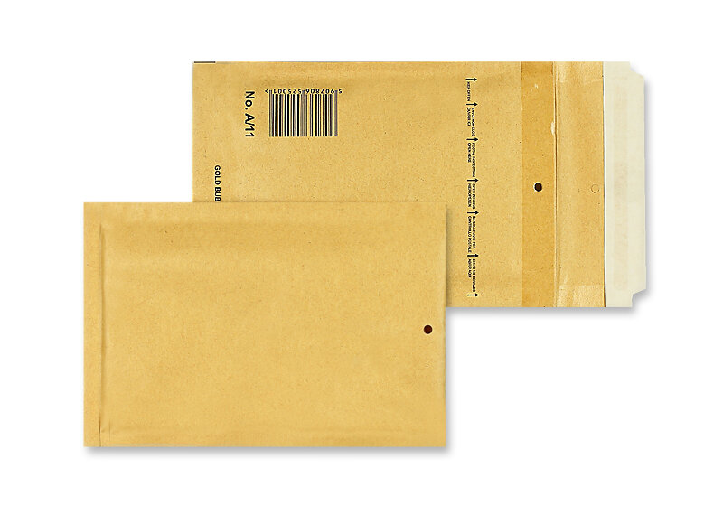 enveloppes à bulles colorées marron (modoré) 130 x 220 mm | 135 g/m² kraft | sans fenêtre | fermeture adhésive | rabat droit | 200 pièces