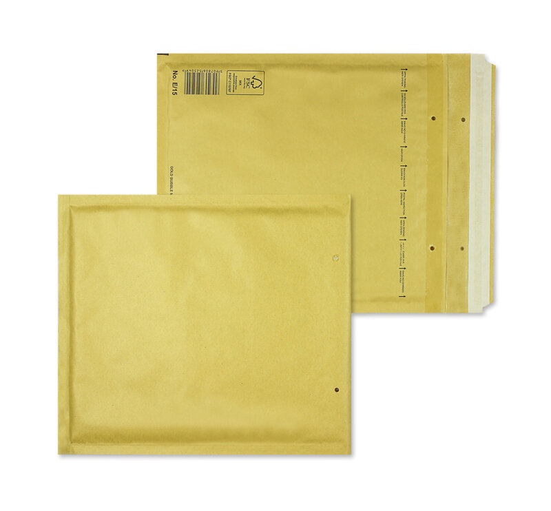 enveloppes à bulles colorées marron (modoré) 230 x 270 mm | 135 g/m² kraft | sans fenêtre | fermeture adhésive | rabat droit | 100 pièces