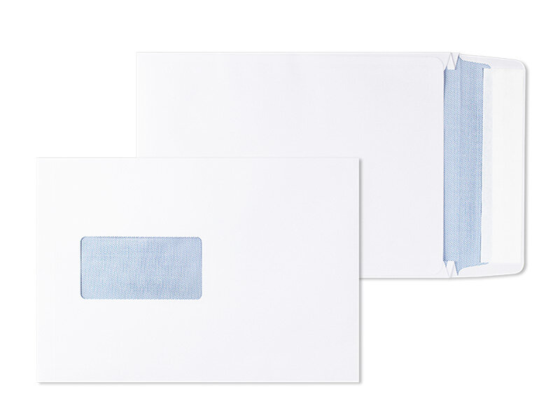 Pochettes à rabats Blanc 162 x 229 x 25 mm