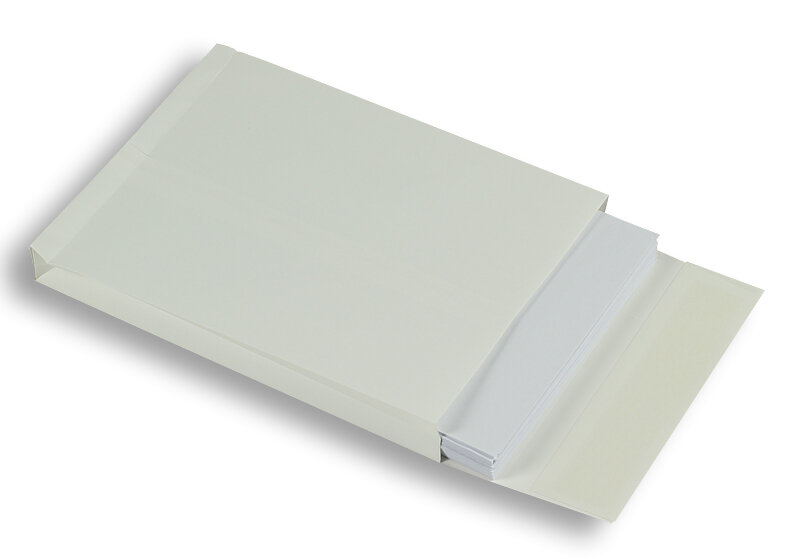 pochettes à rabats blanc 162 x 229 x 25 mm c5 | 120 g/m² offset | sans fenêtre | fermeture adhésive | rabat droit | 250 pièces