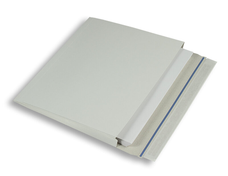 pochettes à rabats blanc 178 x 230 x 32 mm | 350 g/m² carton duplex | sans fenêtre | fermeture adhésive | rabat droit | 100 pièces