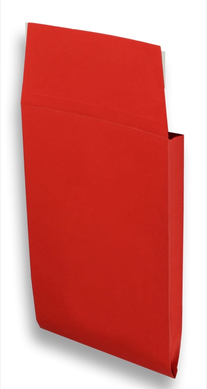 Pochettes à rabats Rouge (Fraise) 162 x 229 x 25 mm