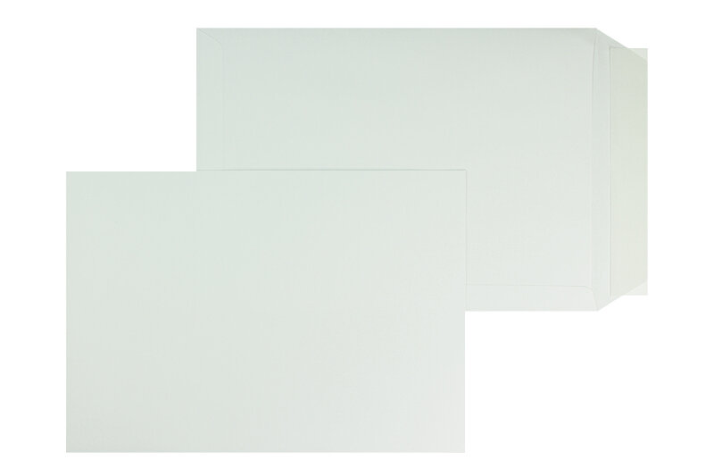 pochettes blanc 200 x 280 mm (e5) | 100 g/m² offset | sans fenêtre | fermeture adhésive | rabat droit | 250 pièces