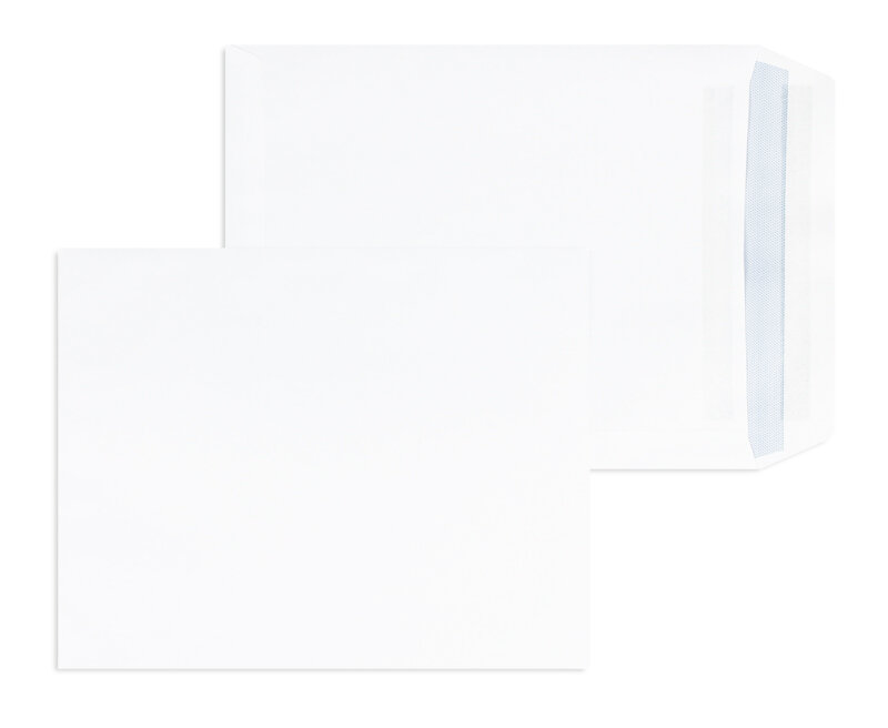 pochettes blanc 216 x 270 mm | 100 g/m² offset | sans fenêtre | fermeture autocollante | rabat droit | 250 pièces