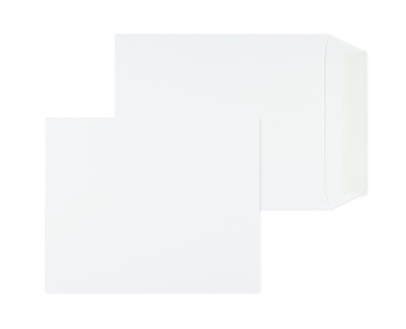 pochettes blanc 220 x 270 mm | 120 g/m² offset | sans fenêtre | fermeture adhésive | rabat droit | 100 pièces
