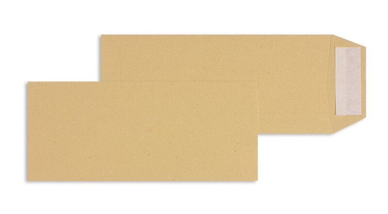 pochettes colorées marron 102 x 229 mm | 115 g/m² natron | sans fenêtre | fermeture adhésive | rabat droit | 500 pièces