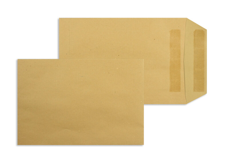 pochettes colorées marron 165 x 240 mm | 90 g/m² natron | sans fenêtre | fermeture autocollante | rabat droit | 500 pièces