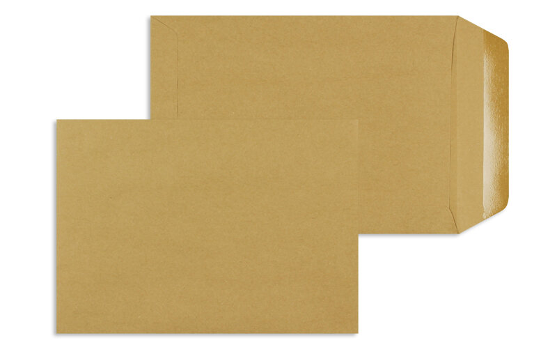 pochettes colorées marron 170 x 240 mm | 90 g/m² offset | sans fenêtre | fermeture gommée | rabat droit | 500 pièces