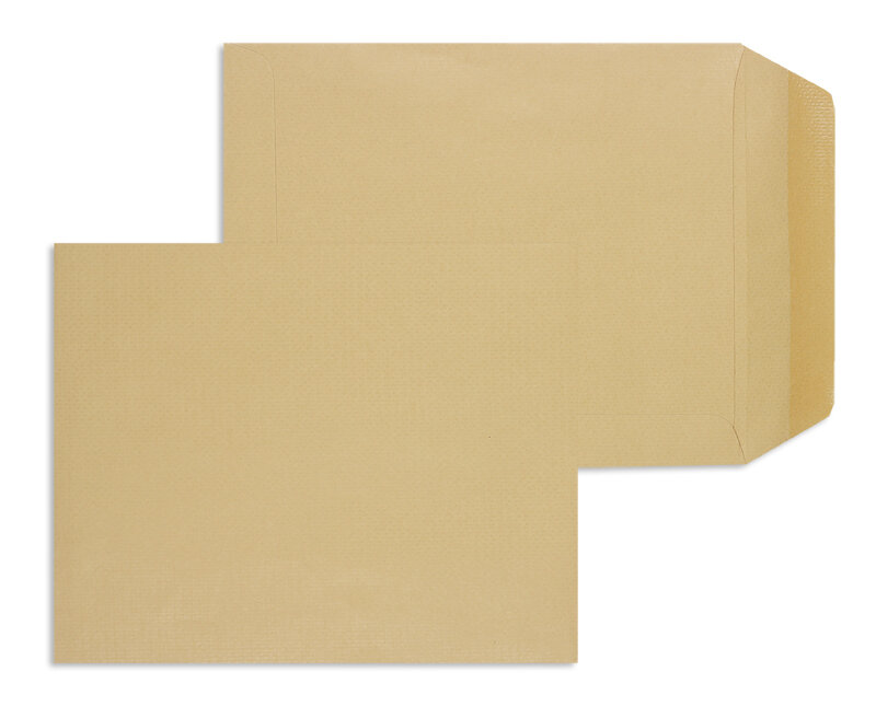 pochettes colorées marron 216 x 270 mm | 120 g/m² natron | sans fenêtre | fermeture gommée | rabat droit | 250 pièces